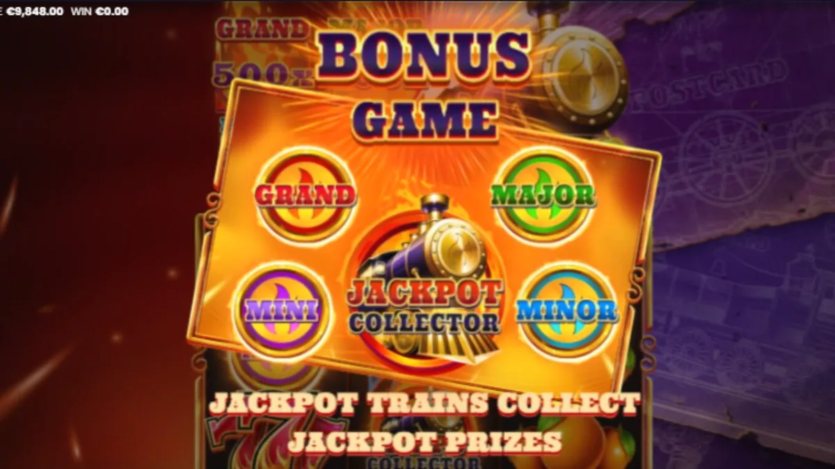 Fire Rail Express: Hold and Win slot machine interface