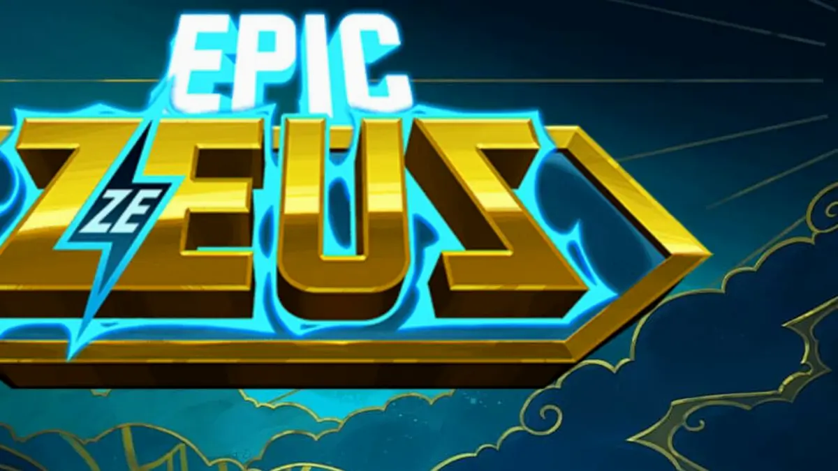 Interface do jogo Epic Ze Zeus com temática de mitologia grega